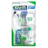 Set Ingrijire Orala, Gum, Travel Kit, pentru Gingii Sensibile, Compatibil cu Aparatul Dentar, Culoar