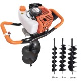 *PACHET* Motoburghiu foreza pamant 52cc, 9200rpm Professional, 3 burghie incluse (100, 150, 200mm), B7576