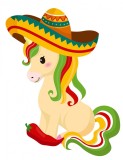 Cumpara ieftin Sticker decorativ Unicorn, Maro, 75 cm, 1234-3ST, Oem