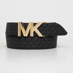 MICHAEL Michael Kors curea de piele cu două fețe femei, culoarea negru