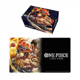 One Piece Card Game Playmat and Storage Box Set - Portgas D Ace