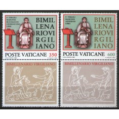 Vatican 1981 - poetul P. Vergili, serie neuzata cu vinieta jos