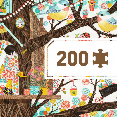 Puzzle Djeco Casuta din copac, 200 piese foto