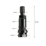Valva roata tubeless neagra 54 mm compatibila cu senzor TPMS-01
