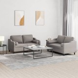 VidaXL Set de canapele cu perne, 2 piese, gri taupe, textil