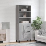 vidaXL Dulap &icirc;nalt, gri sonoma, 69,5x34x180 cm, lemn compozit