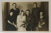 TARGU - MURES , OFITER CU SOTIA IN ZIUA NUNTII , FOTOGRAFIE DE GRUP , FORMAT CARTE POSTALA , SFARSITUL ANILOR ' 40
