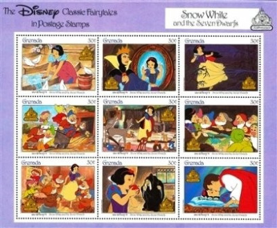 Grenada 1988 Cartoon, Disney, Snow White, perf.sheetlet, MNH AD.046 foto