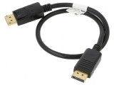 Cablu DisplayPort 1.2, 0.5m, mufă DisplayPort - ambele părţi