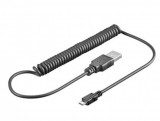 Cablu USB 2.0 la micro USB-B, 0.5m spiralat, KU2M1FKR, Oem