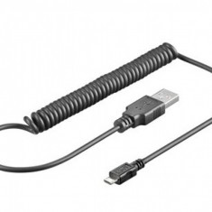 Cablu USB 2.0 la micro USB-B, 0.5m spiralat, KU2M1FKR