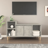 Comodă TV, gri beton, 100x35x55 cm, lemn prelucrat, vidaXL