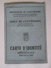 Rara! Carte de identitate/buletin cu foto 105x75 mm Luxemburg/Luxembourg 1961, Europa, Documente