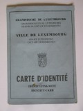Rara! Carte de identitate/buletin cu foto 105x75 mm Luxemburg/Luxembourg 1961, Europa, Documente