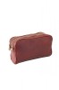 Trusa cosmetice, portfard din piele naturala , coniac, T102A