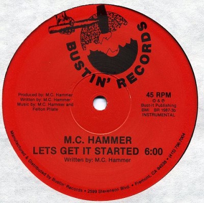 Vinil 12&amp;quot; M.C. Hammer &amp;ndash; Let&amp;#039;s Get It Started 12&amp;quot; (M) (NOU ;SIGILAT ! foto
