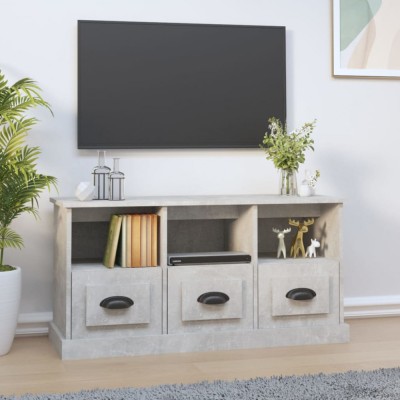 vidaXL Comodă TV, gri beton, 100x35x50 cm, lemn prelucrat 816292 foto