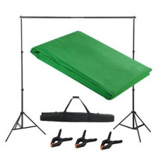 Suport foto studio fundal 2 x 2m sau 2.6 x 3m cu panza 2,2 x 3 m + 3 clesti 2m x 2m