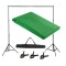 Kit foto studio, suport fundal reglabil 2x3m, clesti de prindere + panza de fundal verde 3x3 m