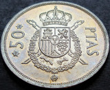 Cumpara ieftin Moneda 50 PESETAS - SPANIA, anul 1976 (model 1975) * cod 1567 = UNC luciu batere, Europa