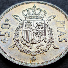 Moneda 50 PESETAS - SPANIA, anul 1976 (model 1975) * cod 1567 = UNC luciu batere