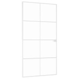 Cumpara ieftin Usa de interior alb 102x201,5 cm sticla securiz./aluminiu slim