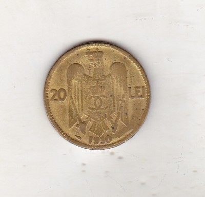 bnk mnd Romania 20 lei 1930 - Carol II - fals de epoca foto