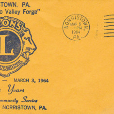 Plic LIONS CLUB,Norristown, America, 3 Martie 1964
