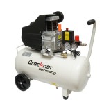 Compresor aer Breckner Germany 50 L, 2.5 CP (1.865 kW), 8 bar, 185 L/min, 220V 50 Hz, 10.2 A, 2800 r/min, debit refulat 110 L/min, cilindru 47 mm x1