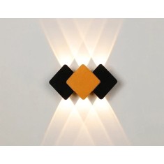 Aplica LED Perete Exterior IP65, romburi colorate Moderna 6W Lumina calda