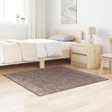 vidaXL Covor shaggy pufoasă maro 120x120 cm PP