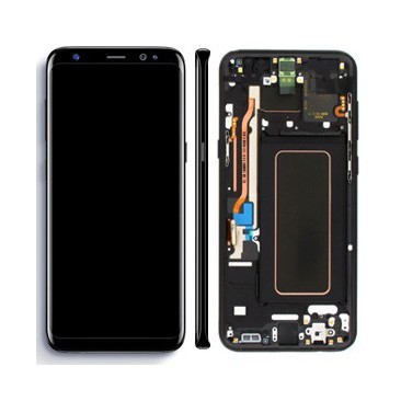 DISPLAY CU TOUCHSCREEN CU RAMA NEGRU SAMSUNG G955 GALAXY S8 PLUS SERVICE PACK foto