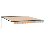 vidaXL Cortina Retractabilă Albastru și portocaliu 350 x 250 cm 3330302