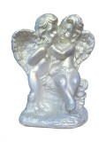 Cumpara ieftin Statueta decorativa, Gri, Roz, 36 cm, DVAN0029G