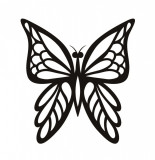 Cumpara ieftin Sticker decorativ Fluture, Negru, 60 cm, 1156ST, Oem