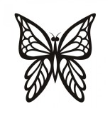 Cumpara ieftin Sticker decorativ Fluture, Negru, 60 cm, 1156ST, animale si pasari, Oem
