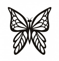 Sticker decorativ Fluture, Negru, 60 cm, 1156ST foto
