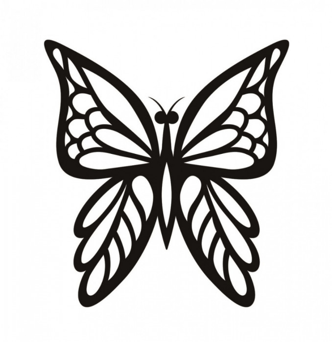 Sticker decorativ Fluture, Negru, 60 cm, 1156ST