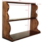 Raft din lemn de pin, handmade, pentru blat sau masa &ndash; 60 &times; 50 cm