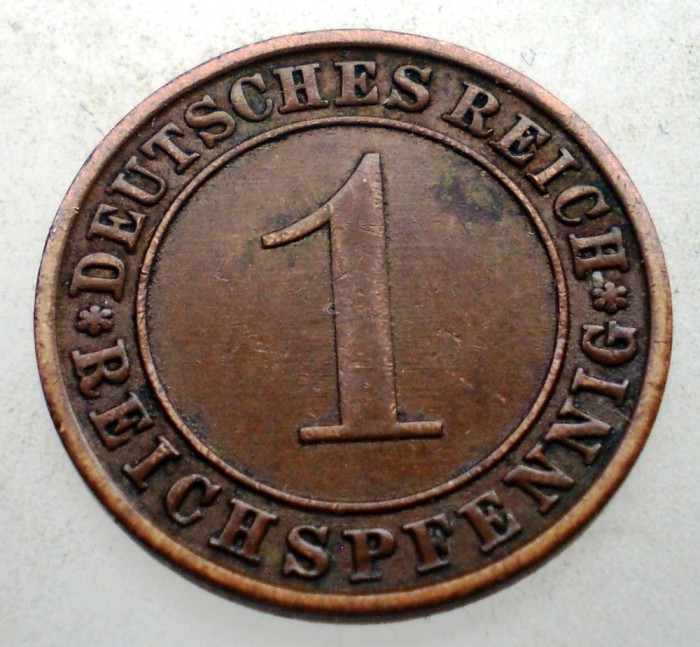 B.171 GERMANIA WEIMAR 1 REICHSPFENNIG 1932 A