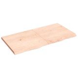 VidaXL Poliță de perete, 120x60x(2-4)cm, lemn masiv de stejar netratat