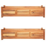 VidaXL Straturi &icirc;nălțate de grădină, 2 buc, 100x30x25 cm, lemn acacia