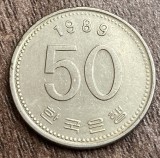 C50 - Moneda foarte veche - Coreea de Sud - 50 won - 1989