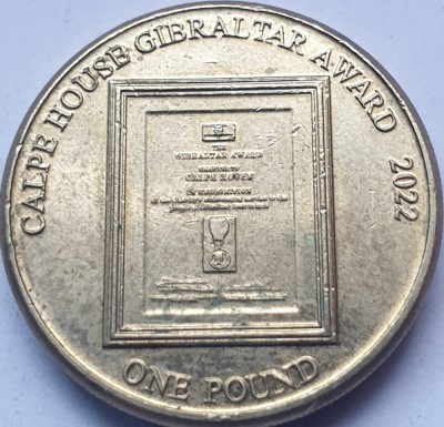 1 pound 2022 Gibraltar, Calpe House Award 2022, km#1880 foto