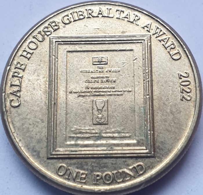 1 pound 2022 Gibraltar, Calpe House Award 2022, km#1880
