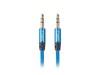 Cablu minijack 3,5 mm M/M 3 pini 2 m blu