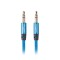 Cablu minijack 3,5 mm M/M 3 pini 2 m blu