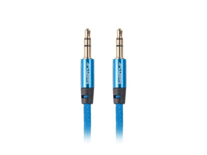Cablu minijack 3,5 mm M/M 3 pini 2 m blu