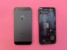 Carcasa completa Apple iPhone 5 rama mijloc corp capac spate capac baterie NOUA foto