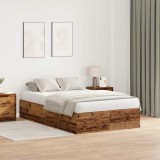 Cumpara ieftin Cadru de pat cu depozitare cu usa Lemn Vechi 120 x 190 cm